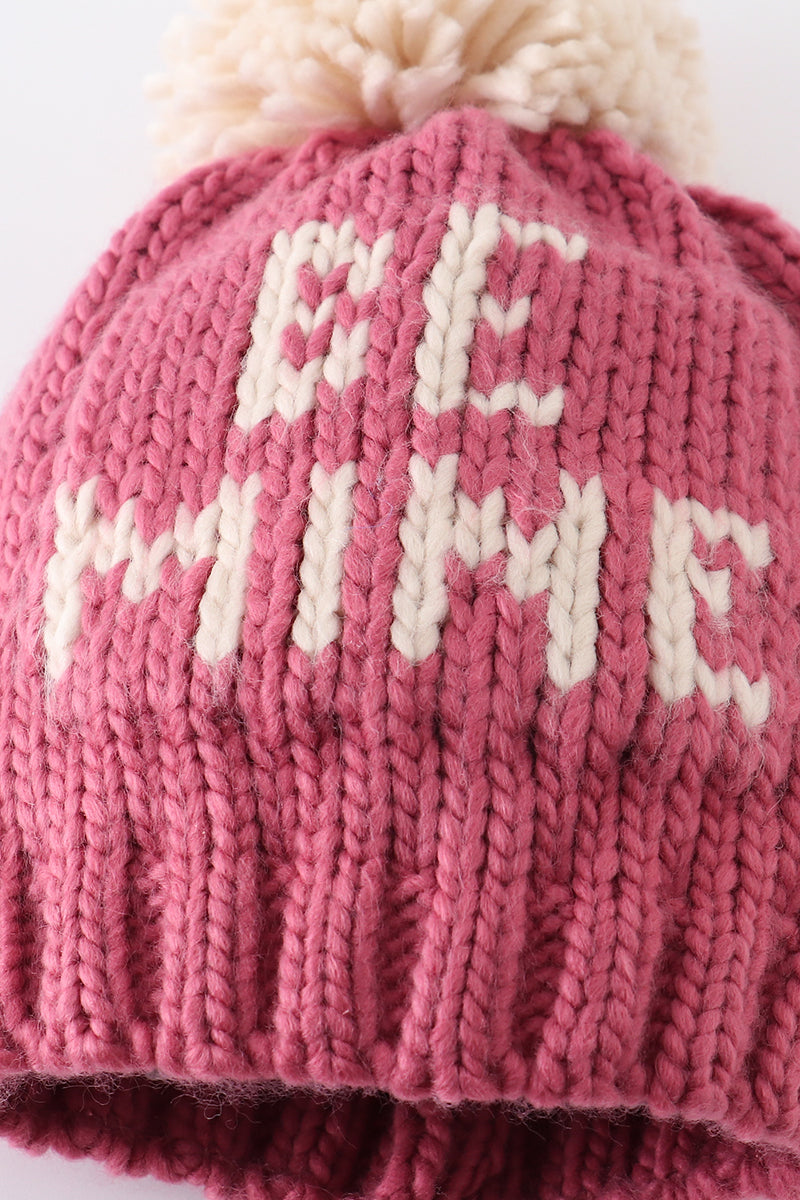 BE MINE Knit Pom Pom Beanie