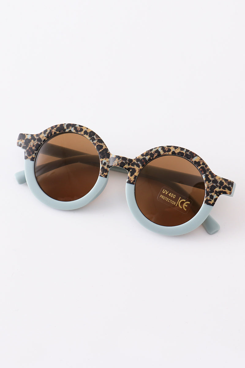 Retro Leopard Print Girls Sunglasses
