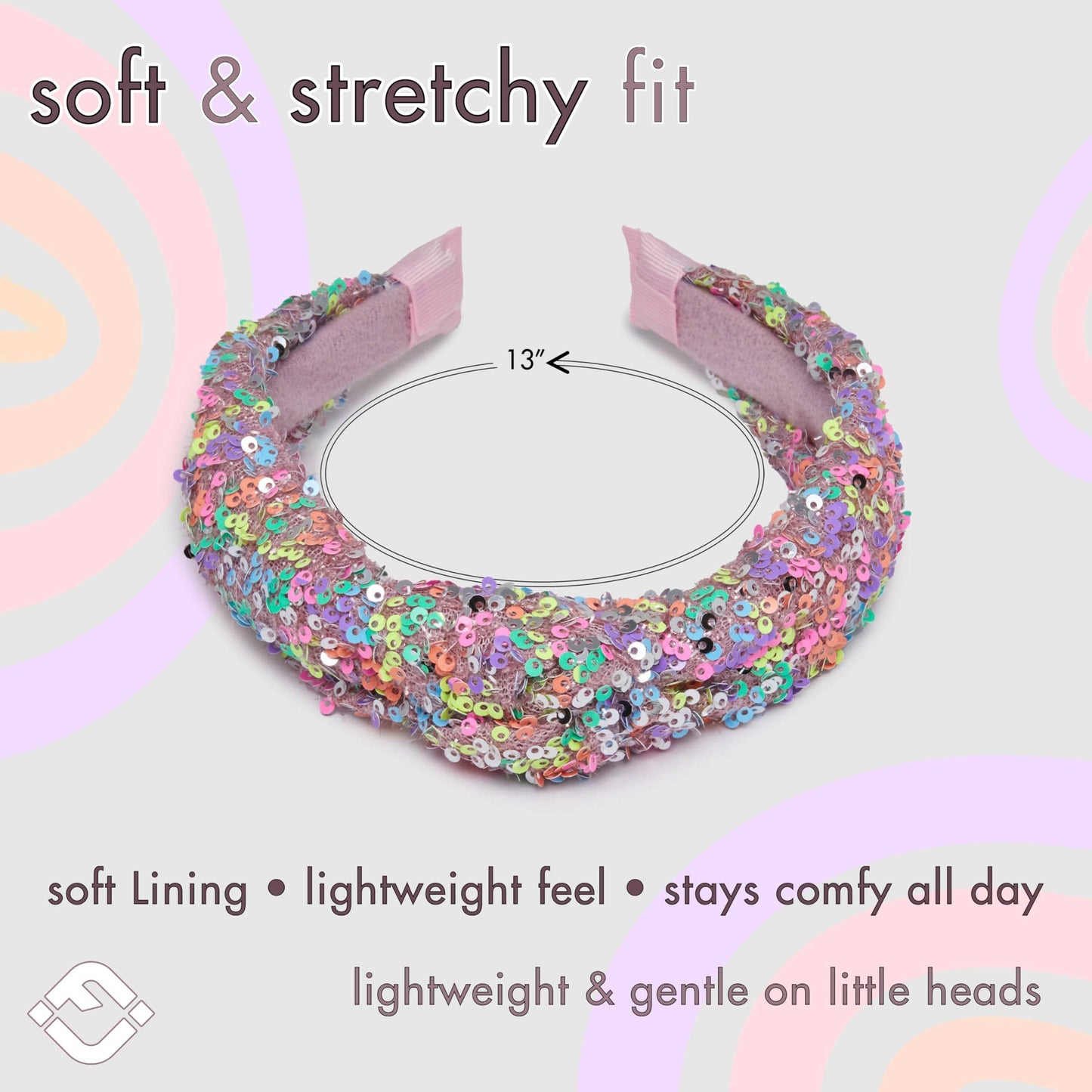 Sequin Girls Headband - Iridescent