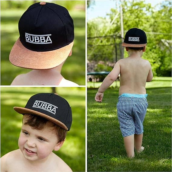 Bubba Flat Brim Trucker Hat - Black/Faux Leather