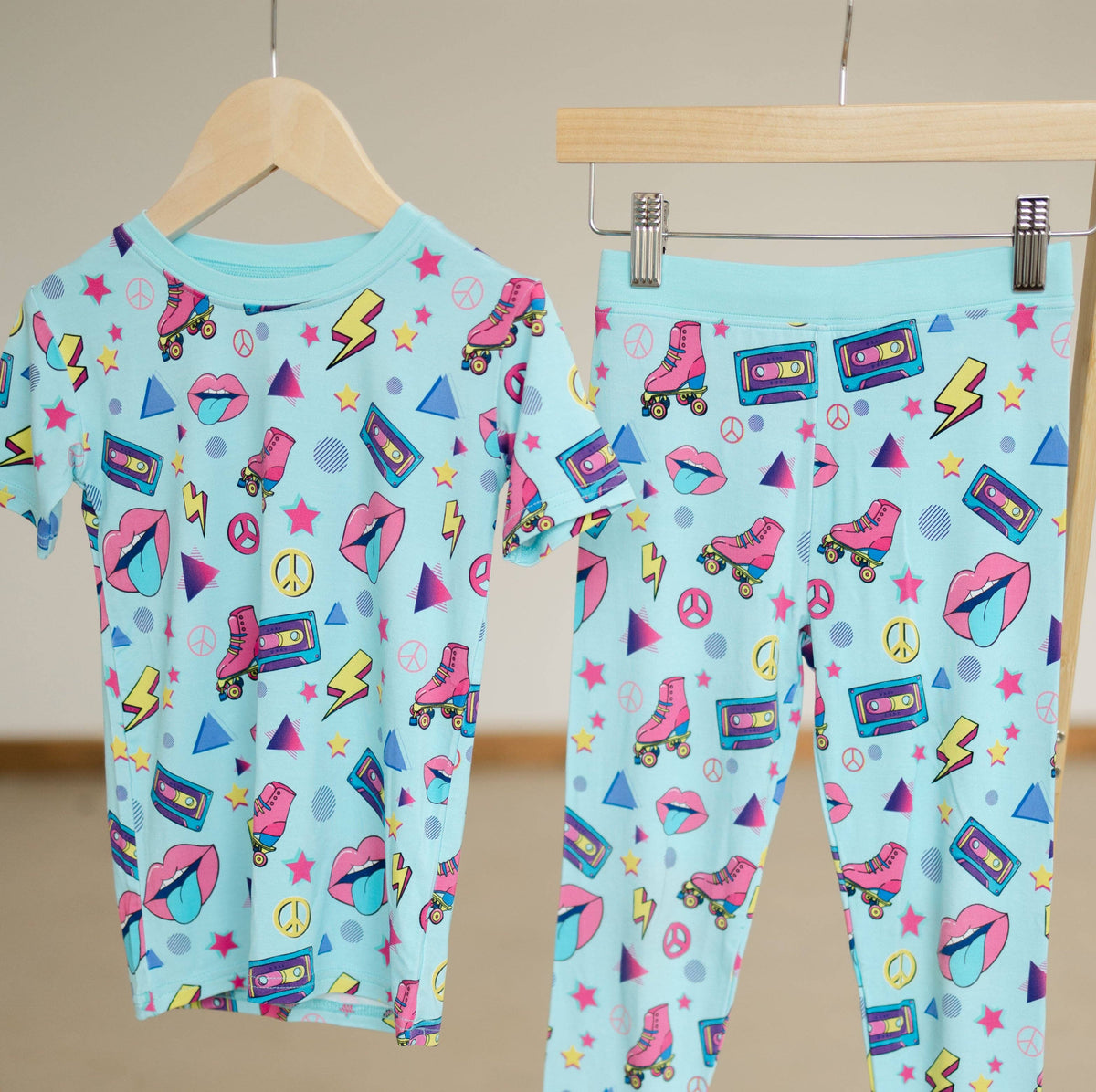 Girls Neon Dreams Two Piece Pajama Set