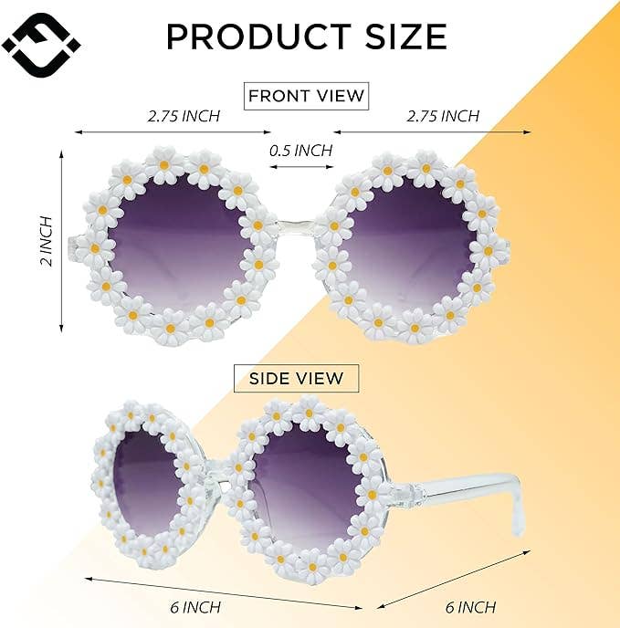 Round Daisy Flower Kids Sunglasses