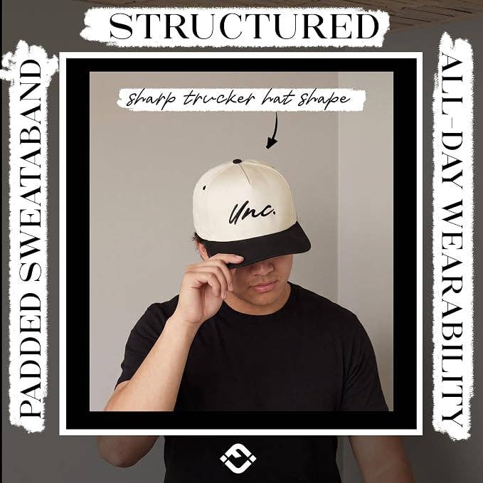 2-Tone Cap - Unc - Black/Beige