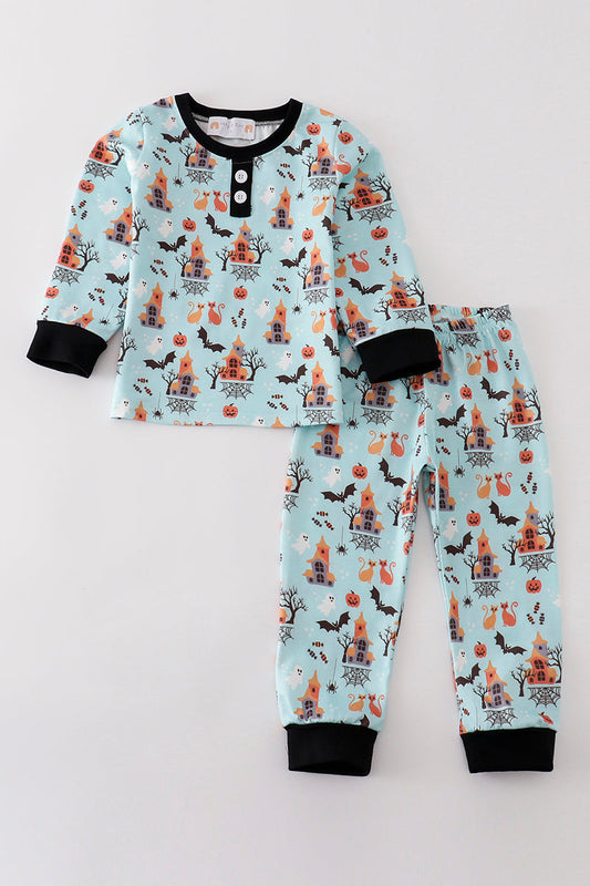 Spooky Castle Boys Halloween Pajamas