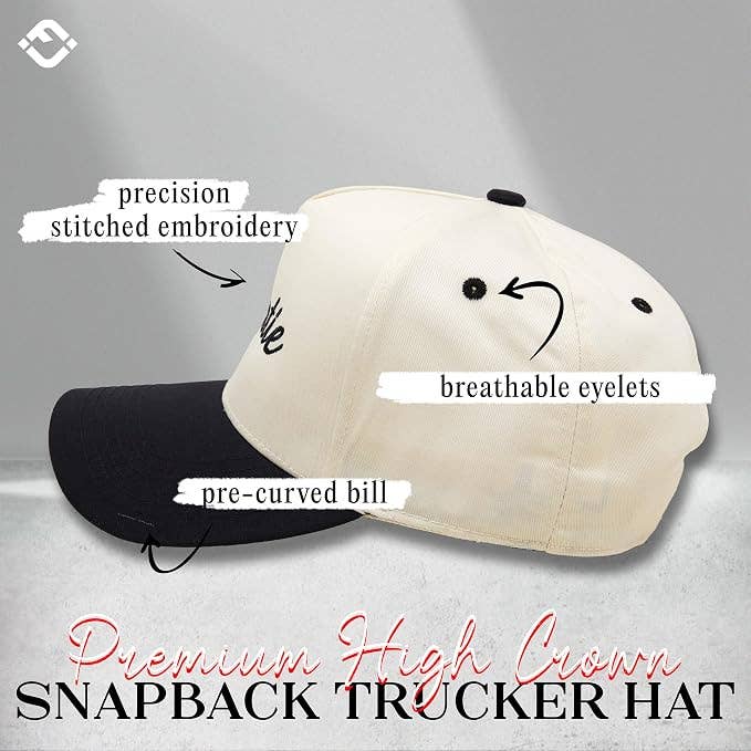 2-Tone Cap - Auntie - Black/Beige