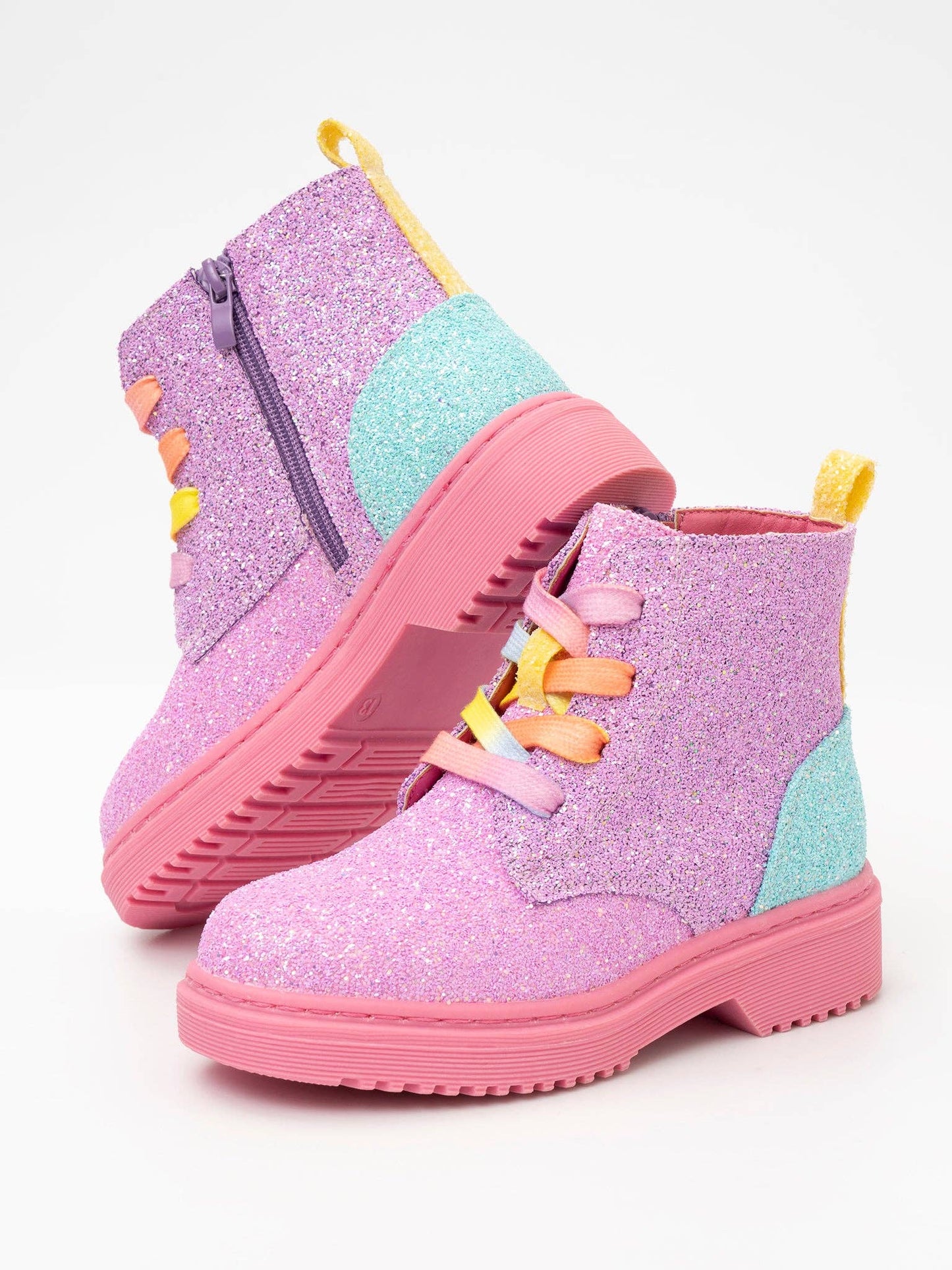 Girls Unicorn Shimmer High Top Boots