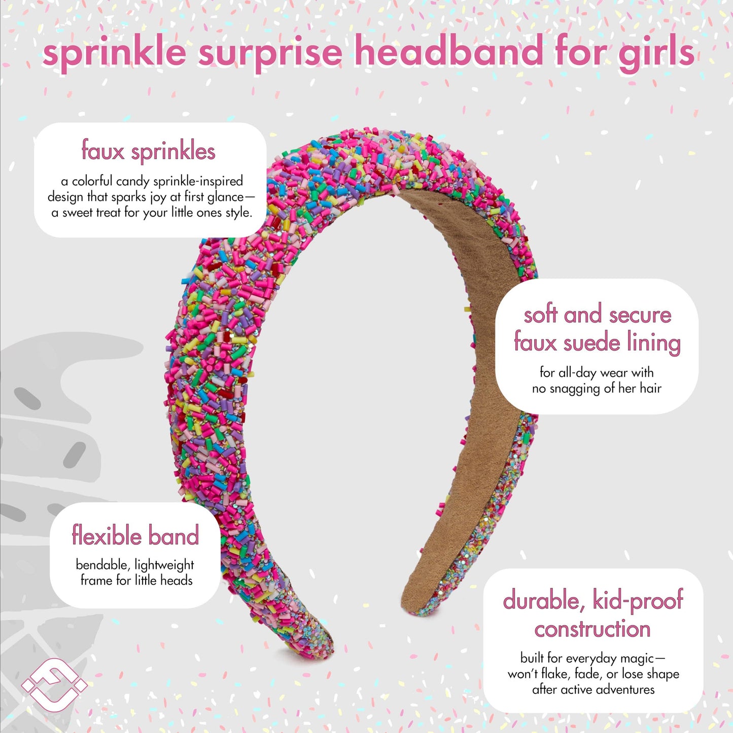 Sprinkle Girls Headband - Candy Pink