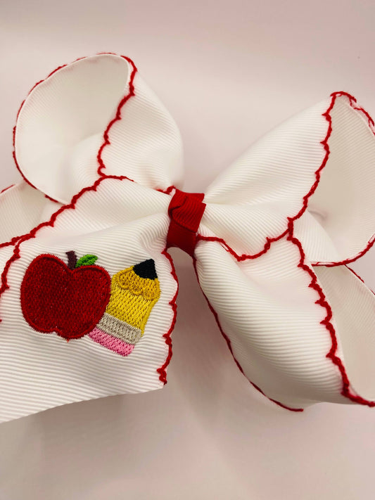 Apple Pencil Moonstitch Hairbow