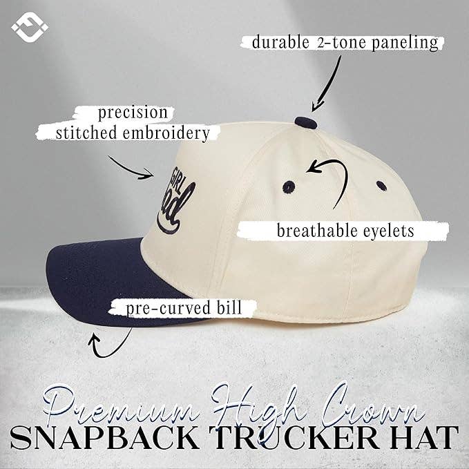 Girl Dad Cap- Navy/Beige