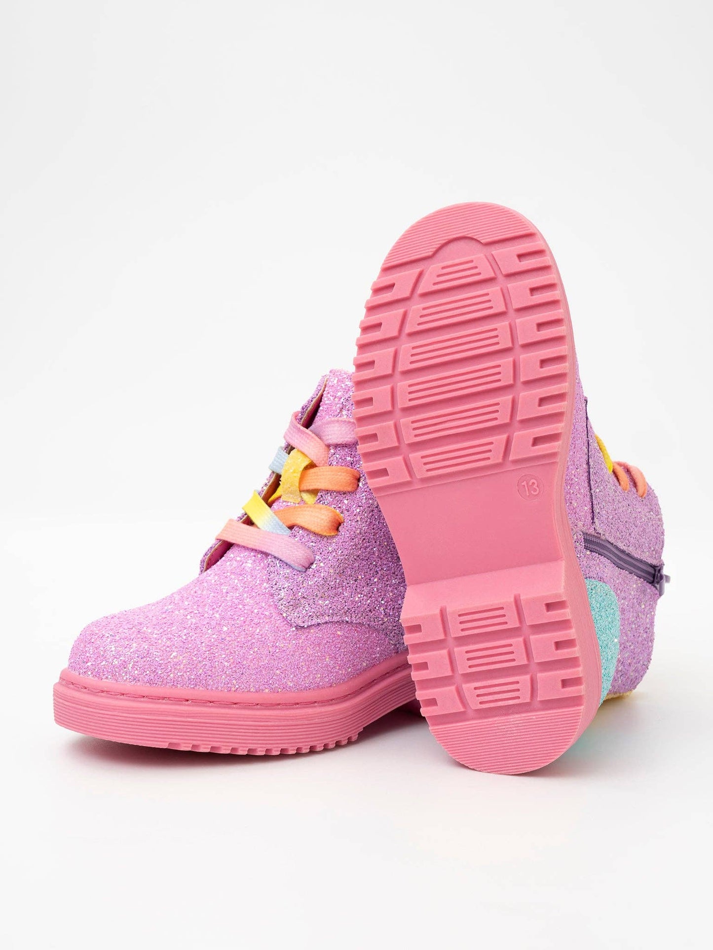 Girls Unicorn Shimmer High Top Boots