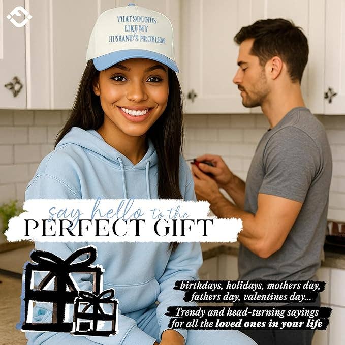 Sounds Like My Husband's Problem Denim/Beige Cap