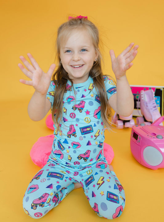 Girls Neon Dreams Two Piece Pajama Set
