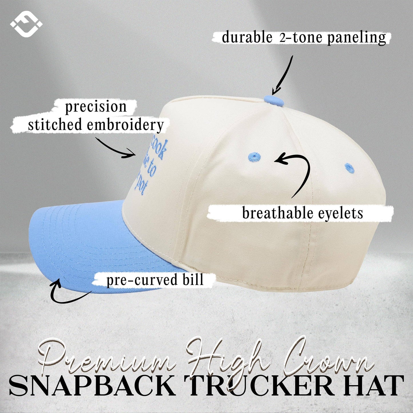 I Don’t Cook But I Like To Stir The Pot-Blue/Beige Hat