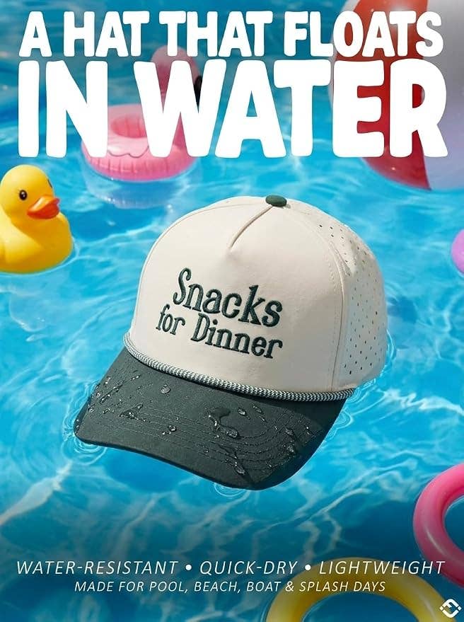 Kid's Snacks For Dinner - Green/Beige Hat