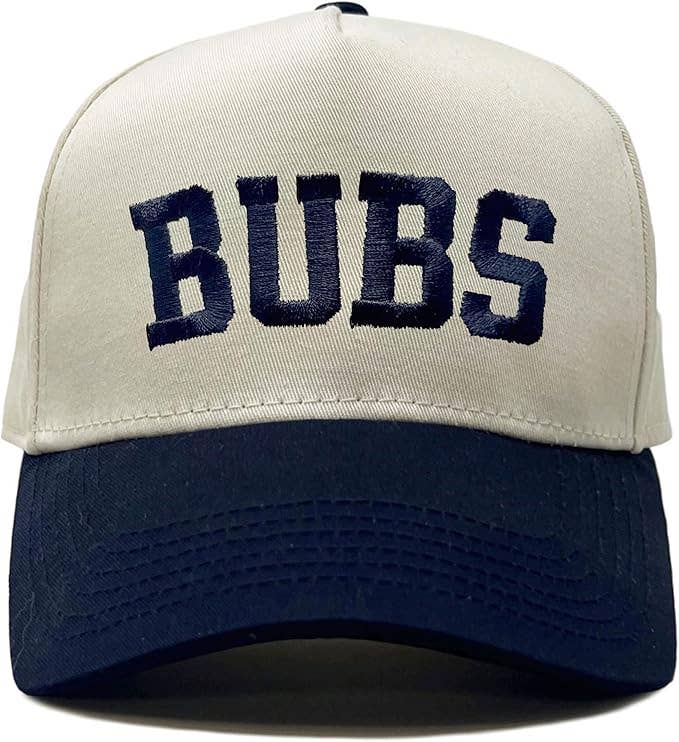 Kids 'Bubs' two-tone Navy & Beige Baseball Cap