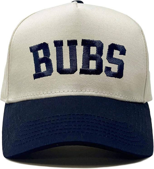 Kids 'Bubs' two-tone Navy & Beige Baseball Cap