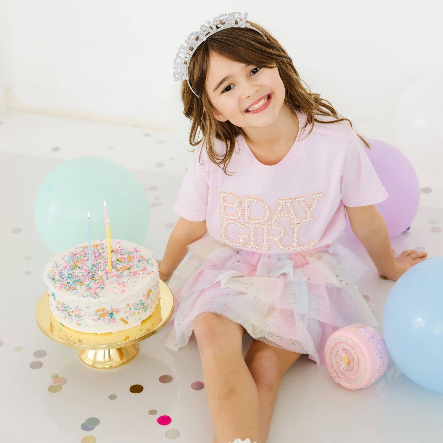 Pearl B-Day Girls Patch Short Sleeve T-Shirt