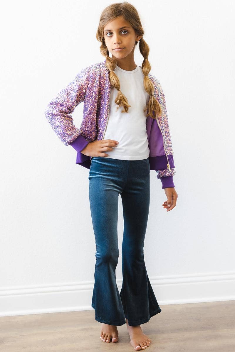 Girls Purple Sequin Jacket