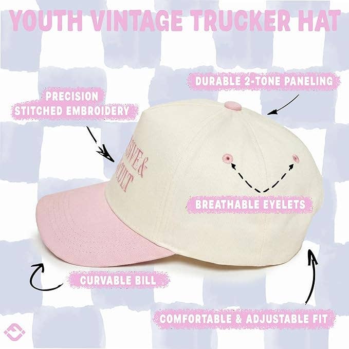 Kids 2-Tone Cap: Expensive & Difficult- Rose/Beige