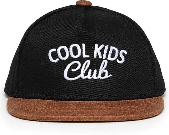 Cool Kids Club Kids Trucker Hat - Black/Faux Leather