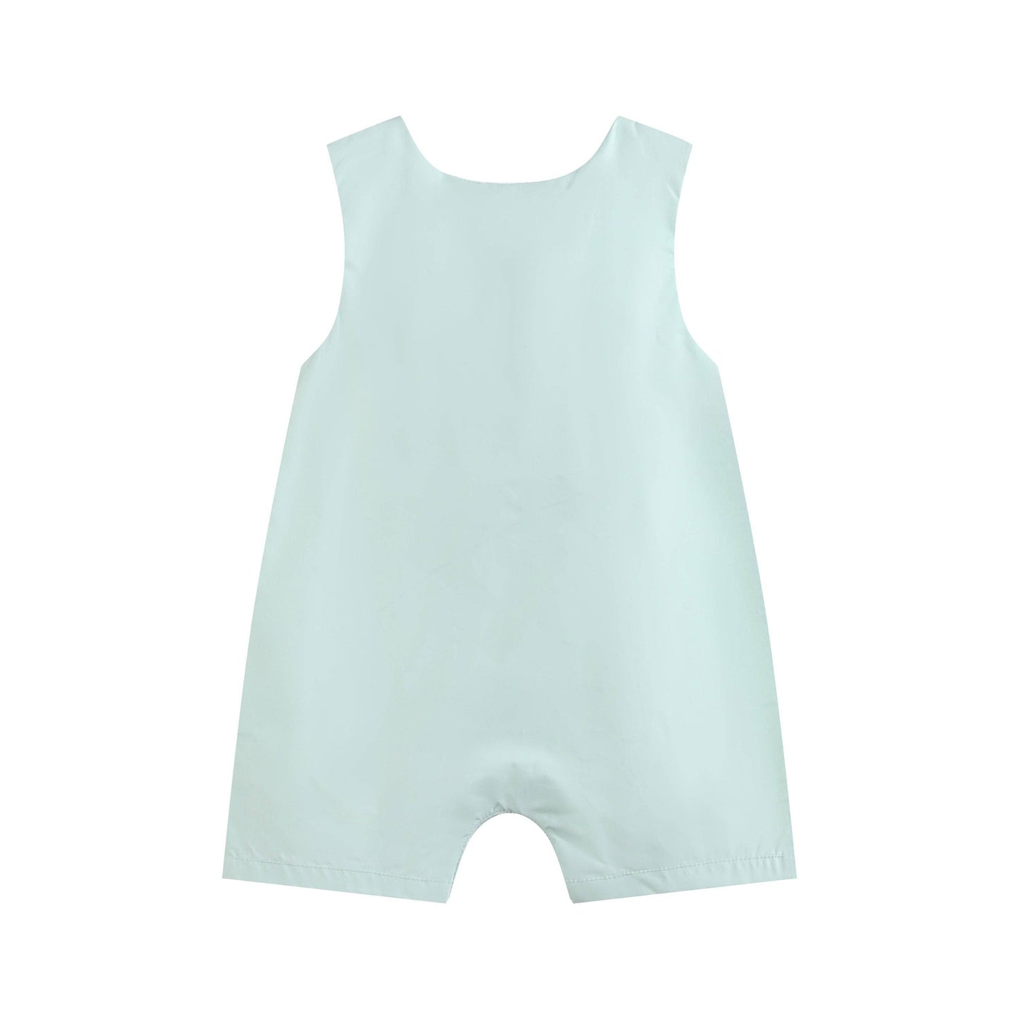 Misty Green Easter Bunny Smocked Overalls