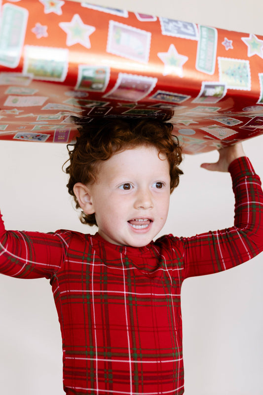 Kids Holly Jolly Plaid Two Piece Pajama Set