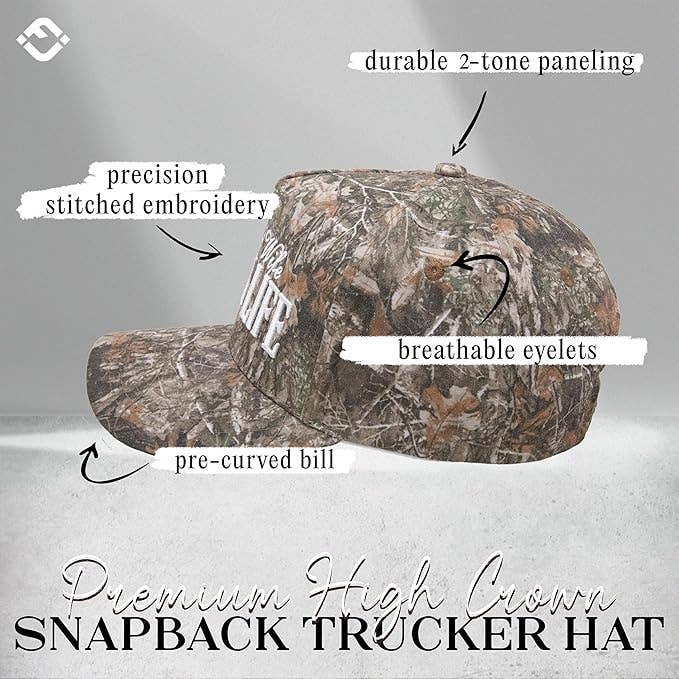 Happy Wife Happy Life Hat - Camo Print