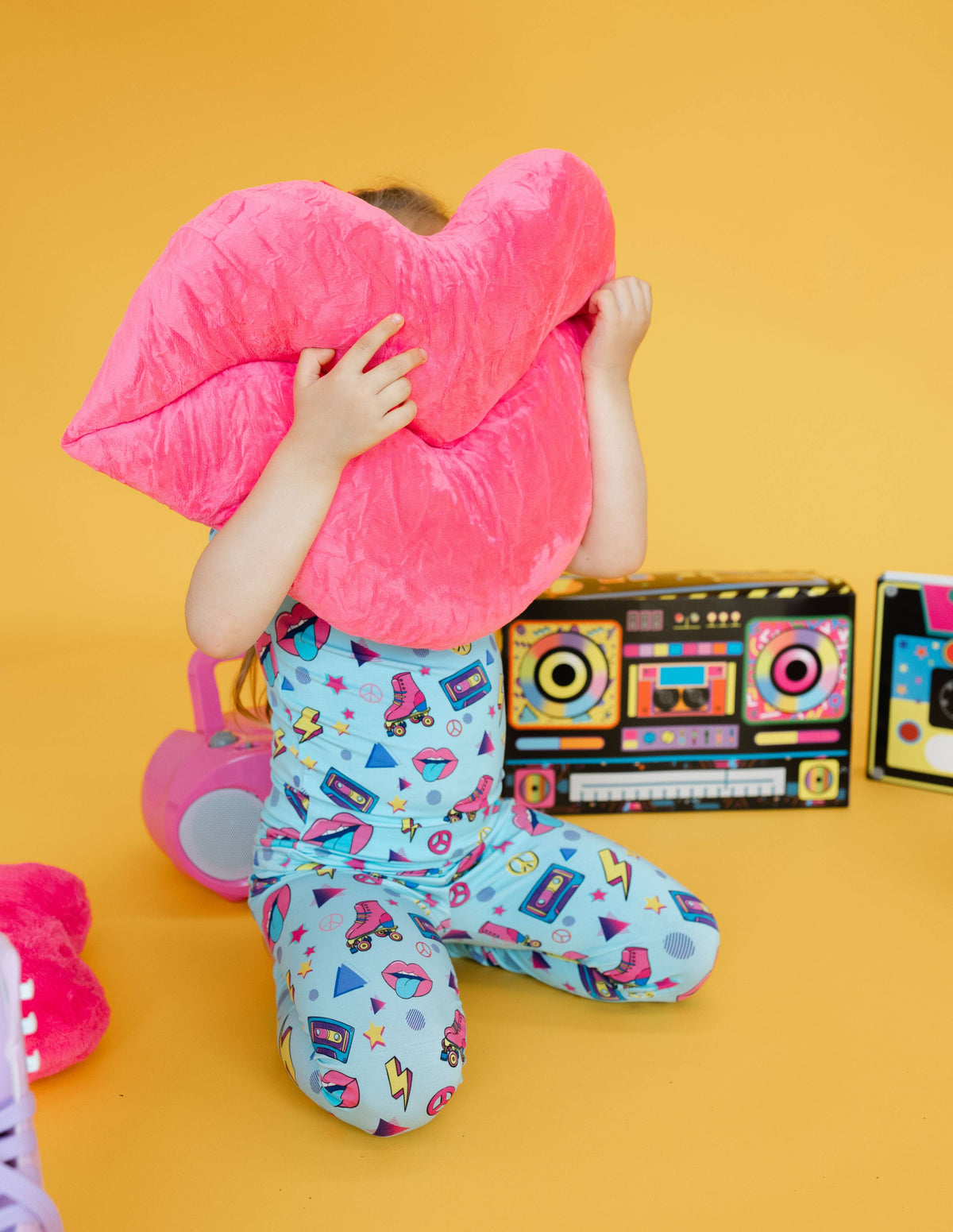Girls Neon Dreams Two Piece Pajama Set