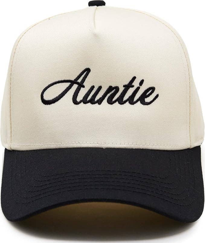 2-Tone Cap - Auntie - Black/Beige