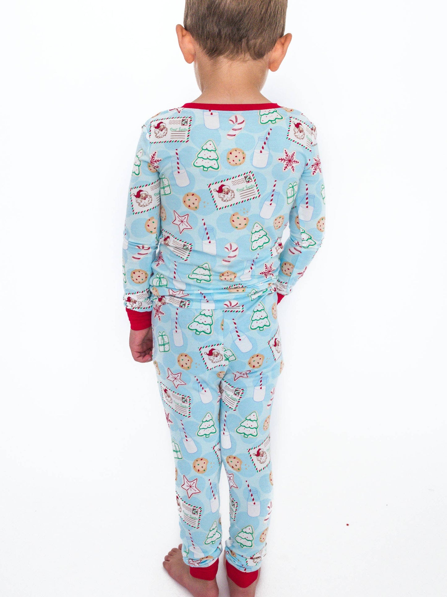Blue Santa Sweets Christmas Pajama Set