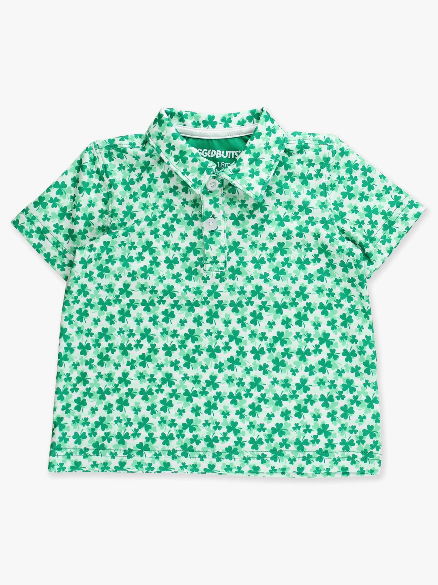Boys Tiny Clover Field Short Sleeve Performance Polo