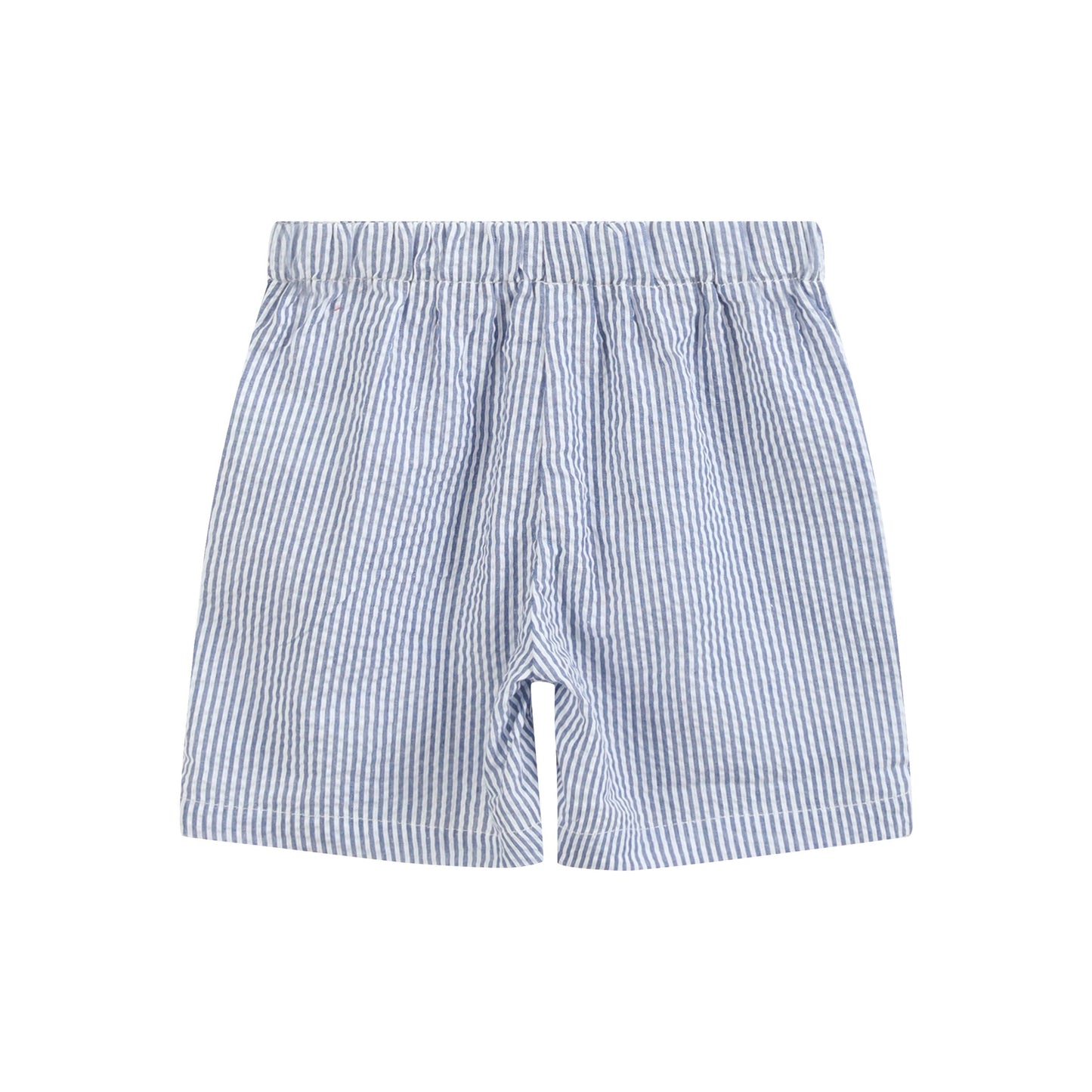 Red and Blue Baseball Smocked Boys Short Set