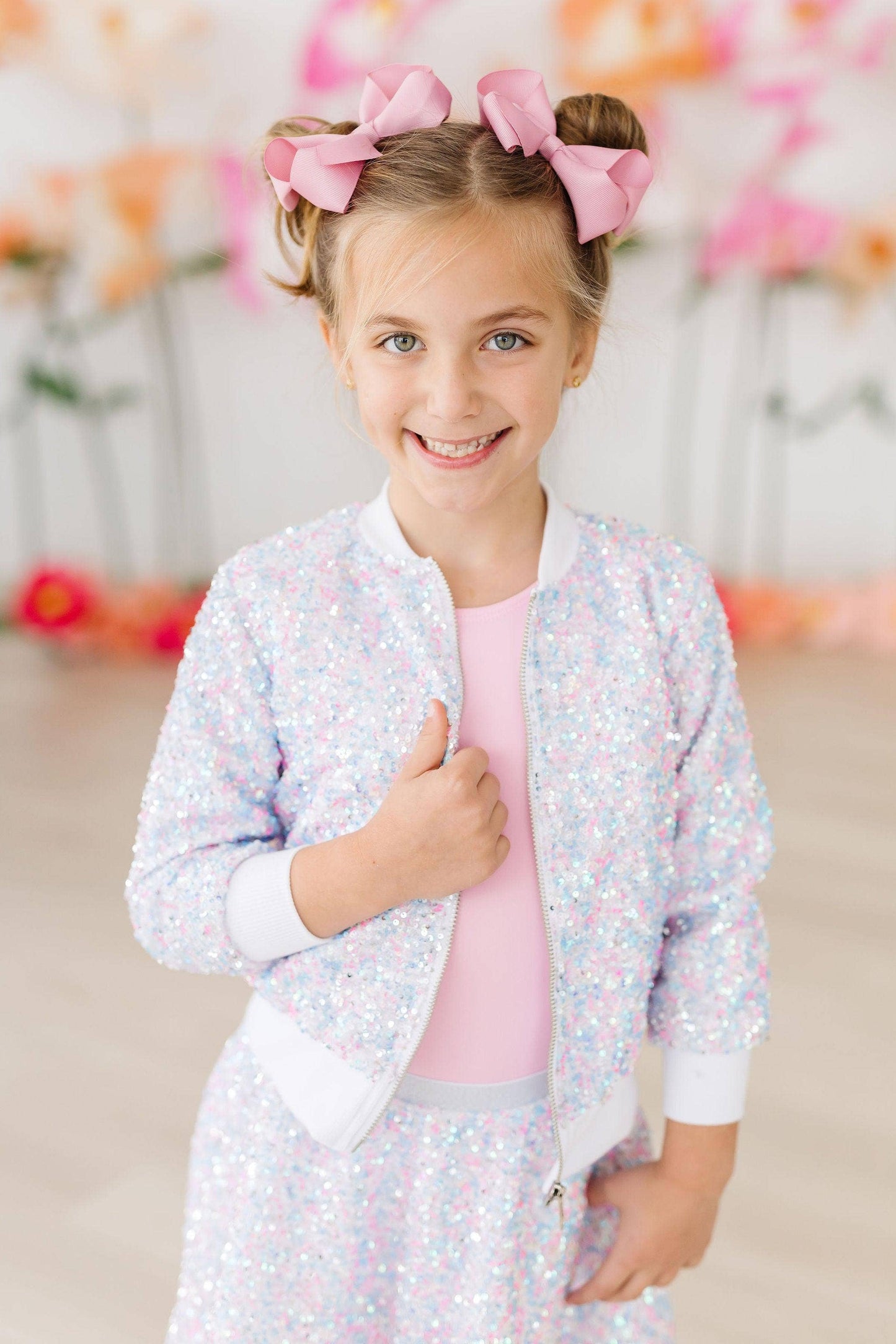 Girls Cotton Candy Sequin Jacket