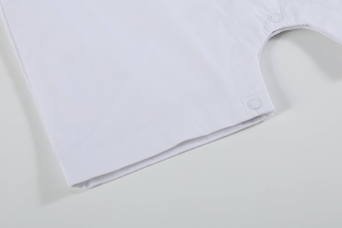 White and Blue Holy Crosses Smocked Boys Overalls