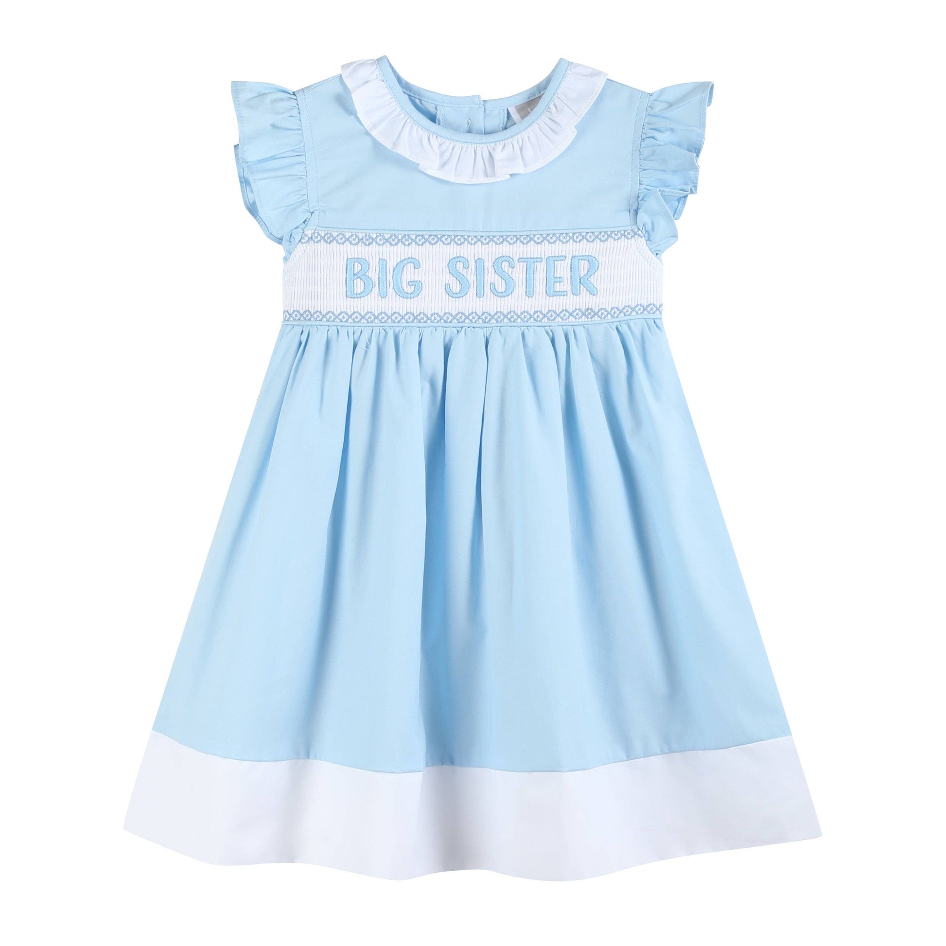 Blue Big Sister Smocked Dress – Little Pookie Kids