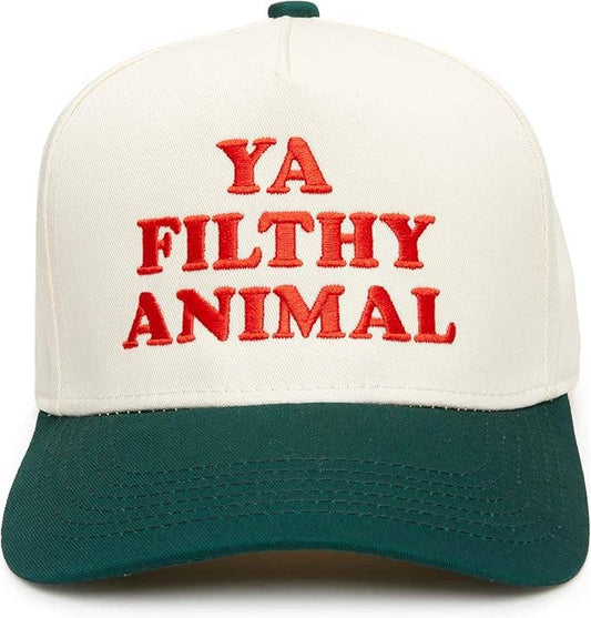 2-Tone Cap - Ya Filthy Animal - Green/Beige- Adult