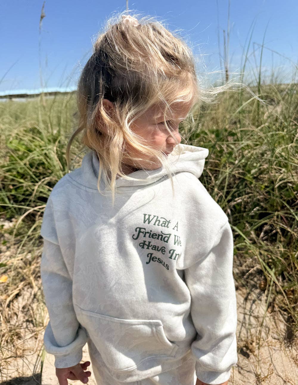 What a Friend in Jesus Floral Camo Kids Hoodie