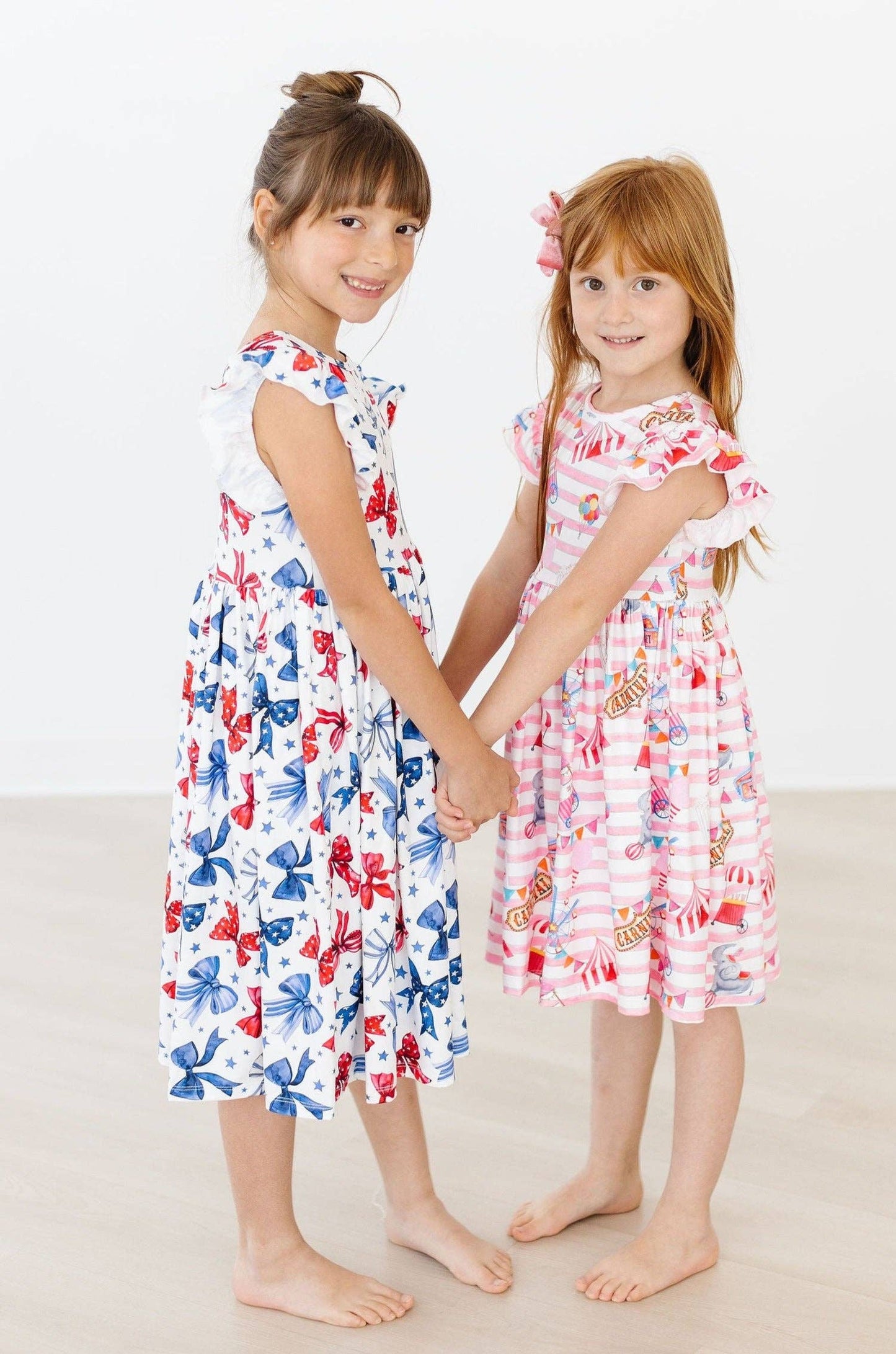 Born to Sparkle Flutter Sleeve Girls Twirl Dress