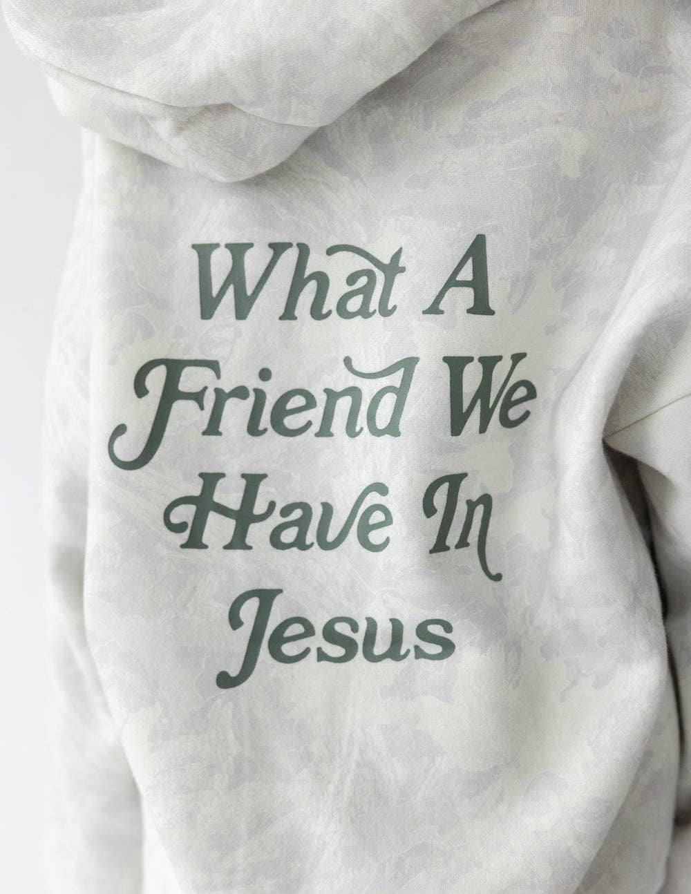 What a Friend in Jesus Floral Camo Kids Hoodie