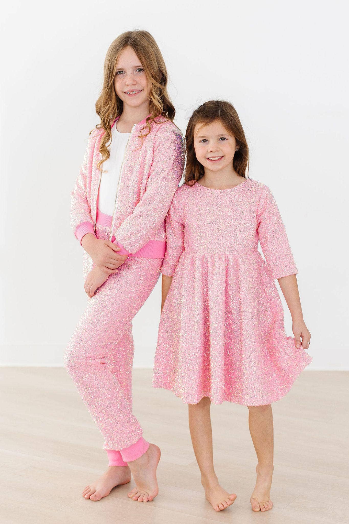Bubblegum Pink Girls Sequin Jacket