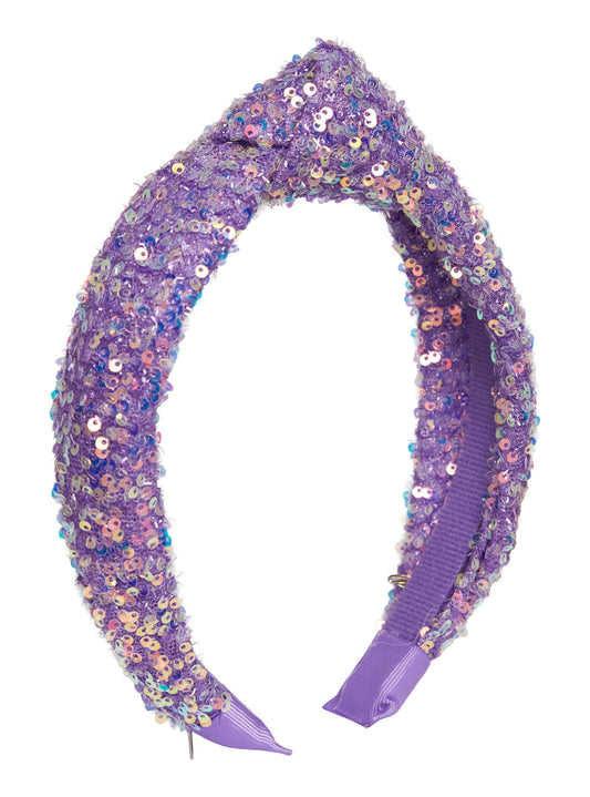 Sequin Girls Headband - Purple
