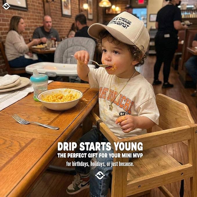 Kids/Baby Mac & Cheese Enthusiast Hat- Khaki/Beige