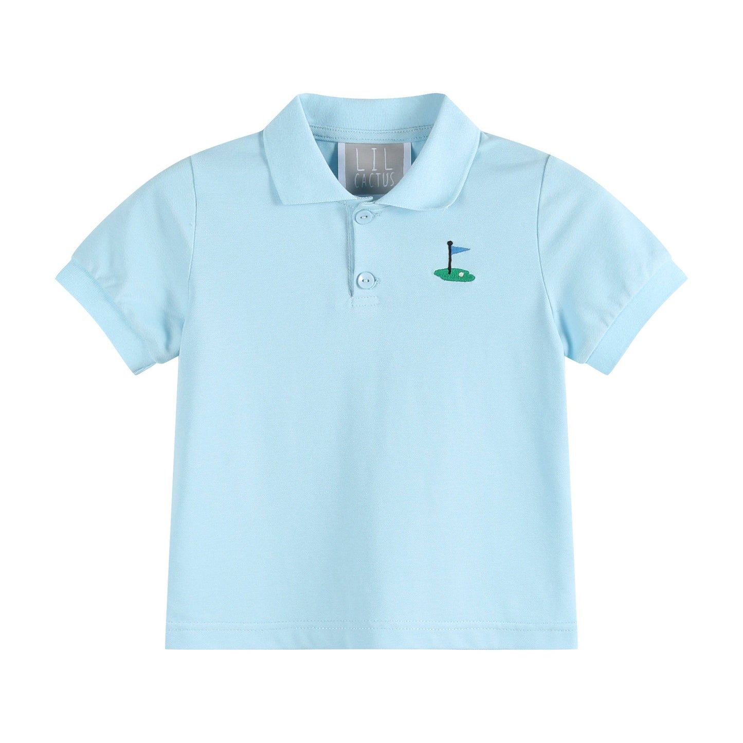 Light Blue Golf Tee Time Polo Shirt