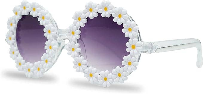 Round Daisy Flower Kids Sunglasses