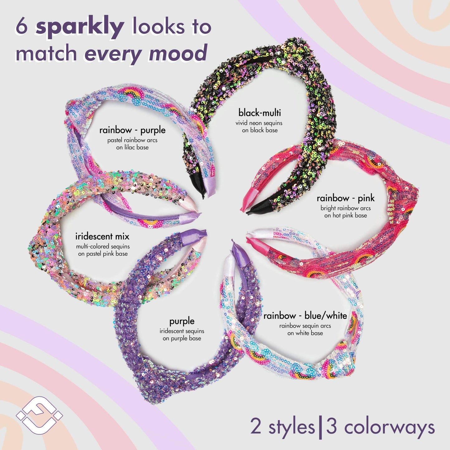 Sequin Girls Headband - Iridescent