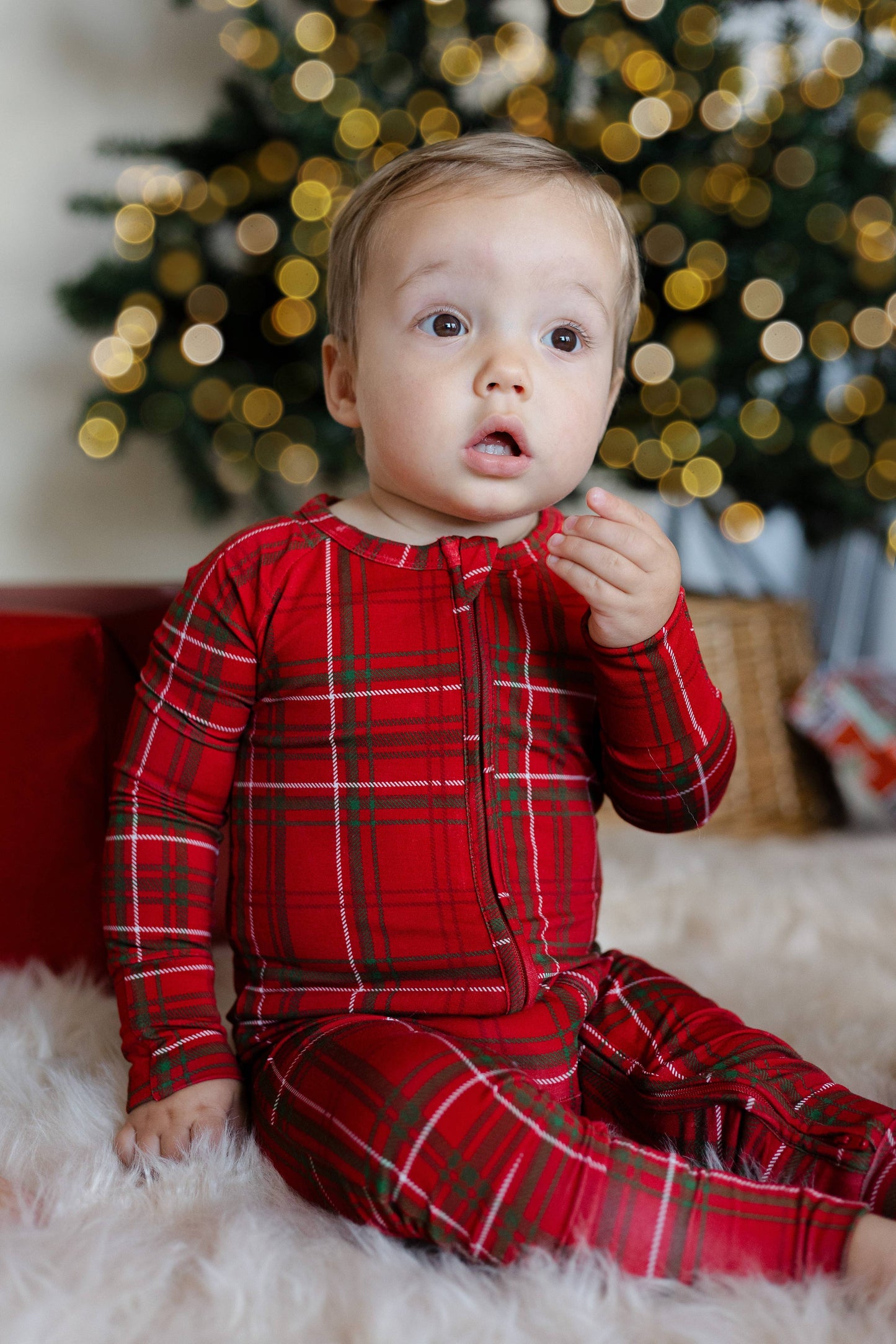 Baby Holly Jolly Plaid Convertible Zippy Pajamas