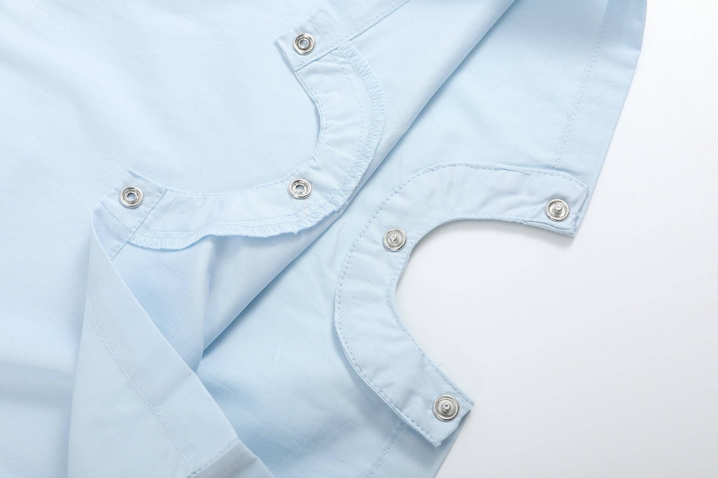 Light Blue USA Flag Smocked Boys Shortalls