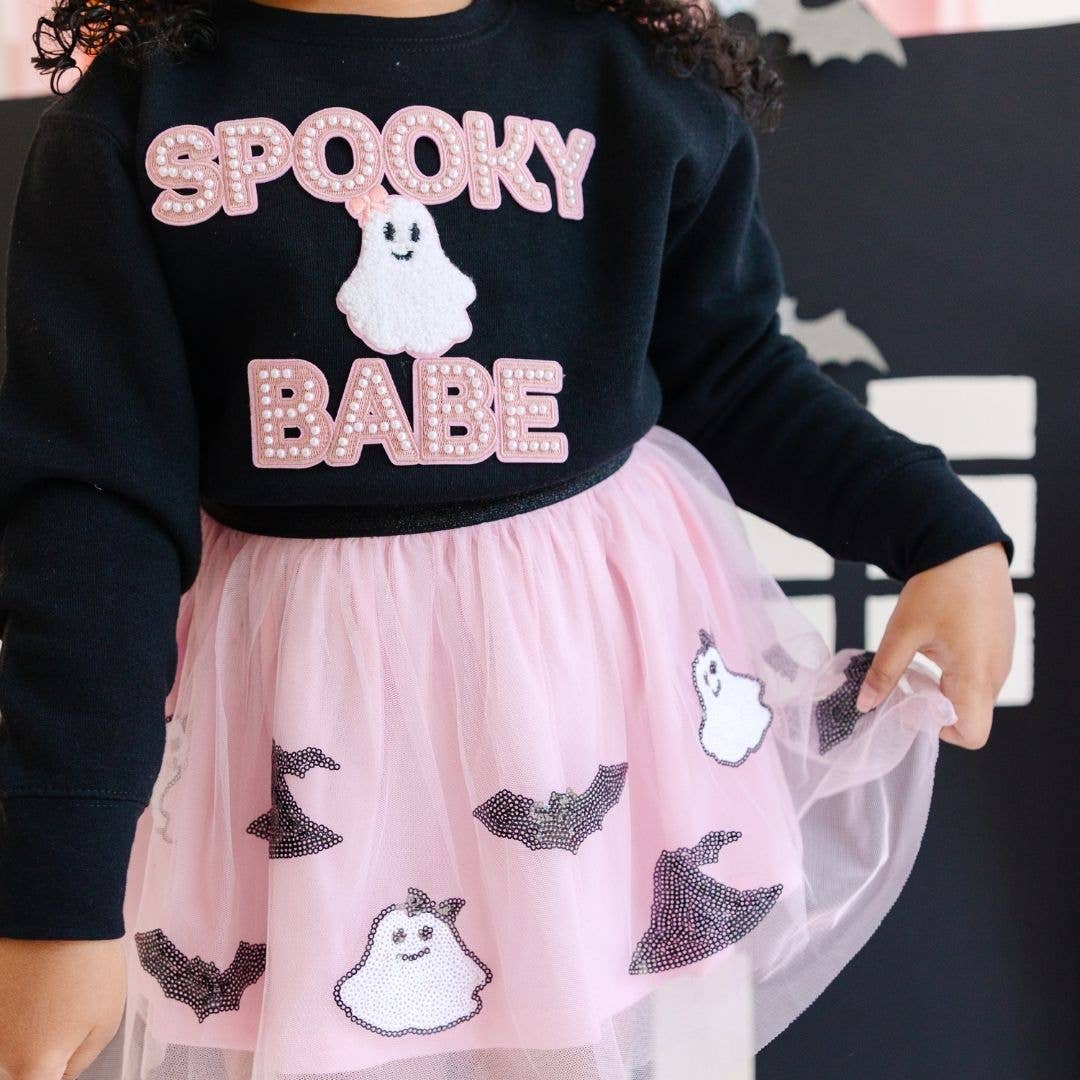 Spooky Babe Sequin Halloween Tutu Skirt - Kids Clothing: 0-12M