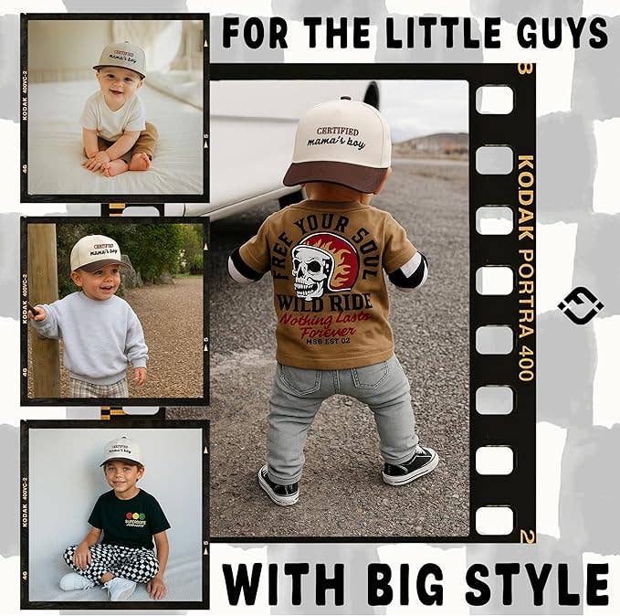 Kids Certified Mamas Boy Brown/Beige Cap