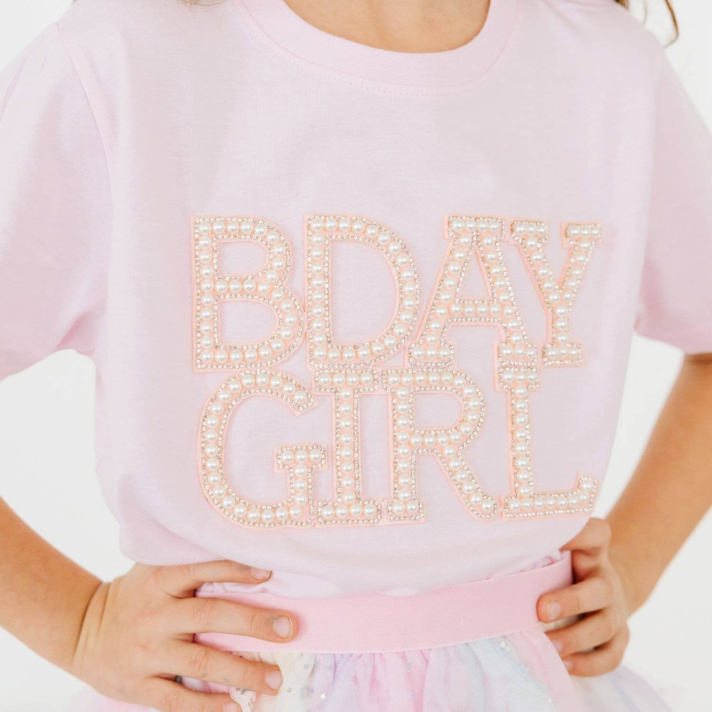 Pearl B-Day Girls Patch Short Sleeve T-Shirt